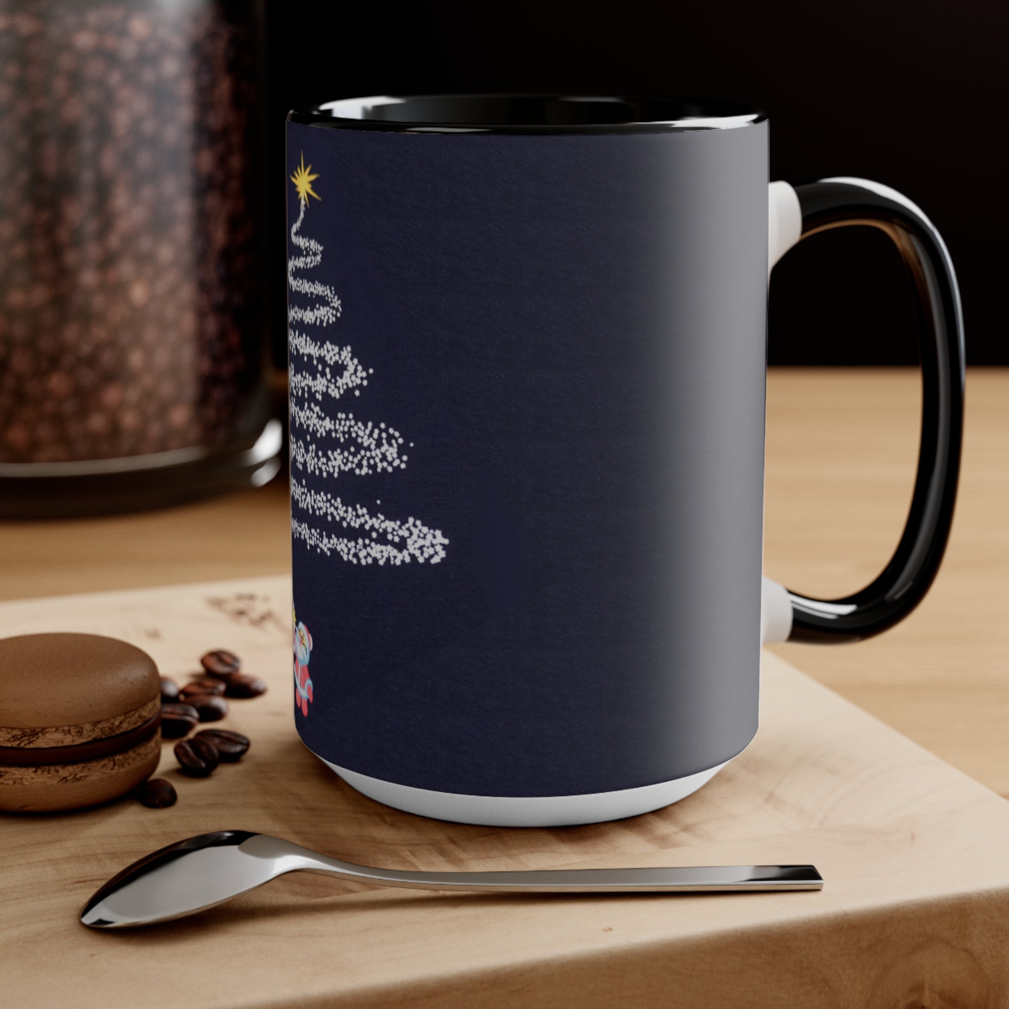 Fireworks Christmas Tree Accent Mugs