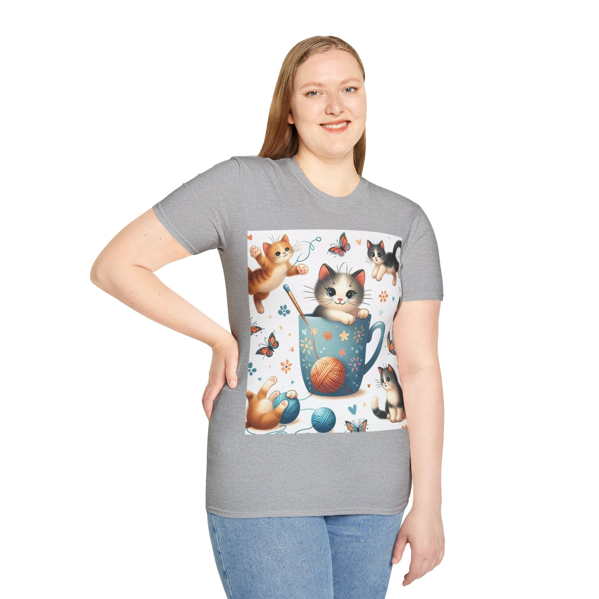 Purr-fect Comfort for Cat Lovers: Unisex Soft-Style T-Shirt