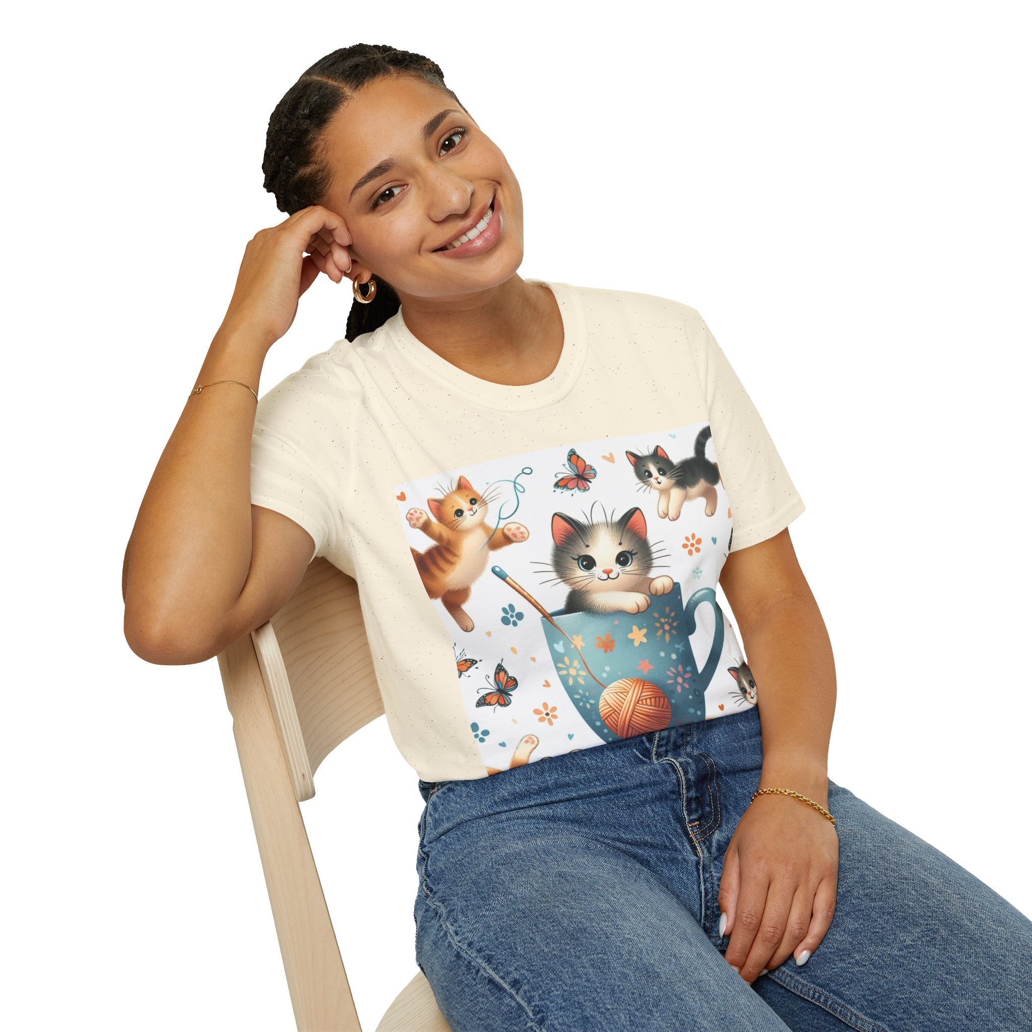 Purr-fect Comfort for Cat Lovers: Unisex Soft-Style T-Shirt
