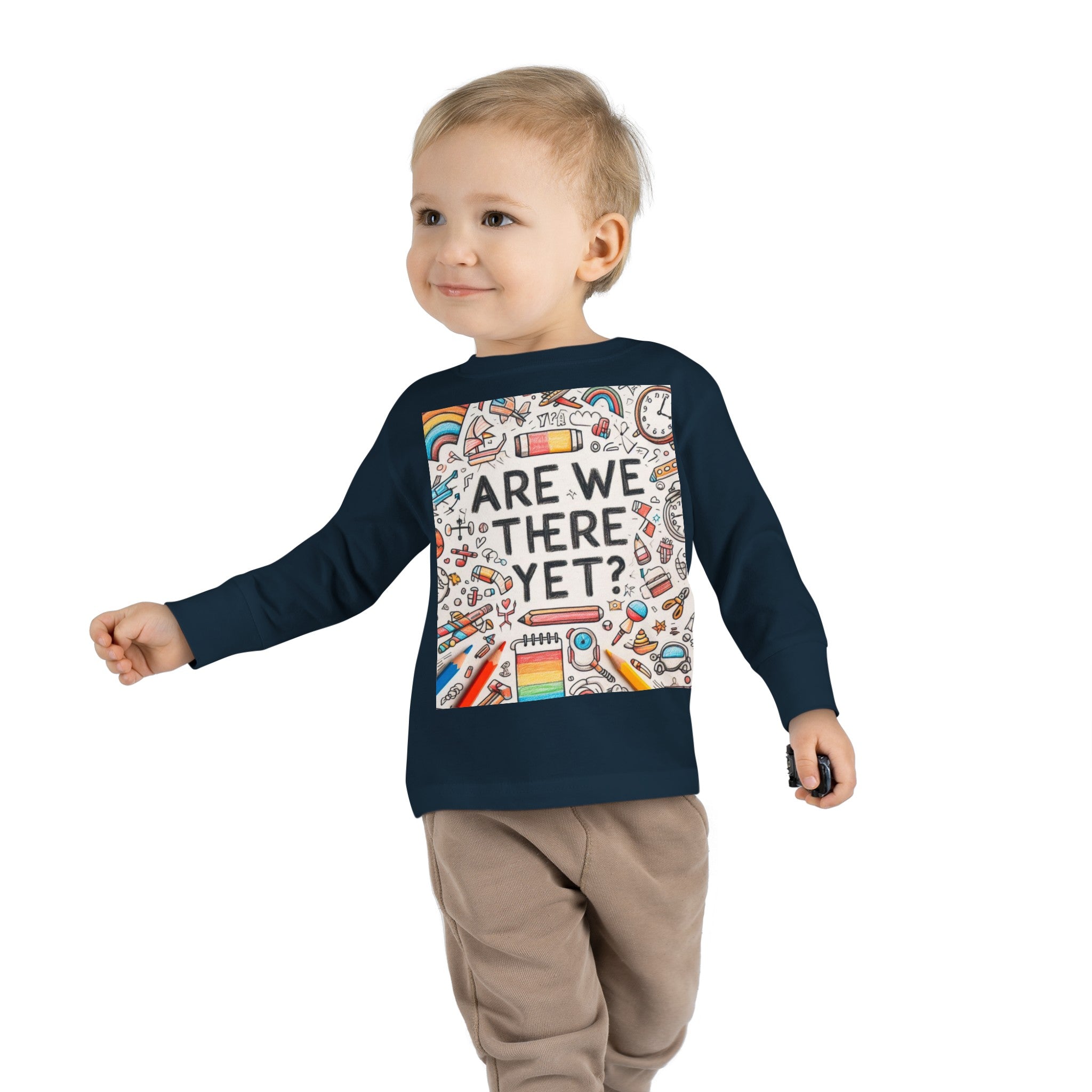 “Are We There Yet?” Toddler Long Sleeve Tee