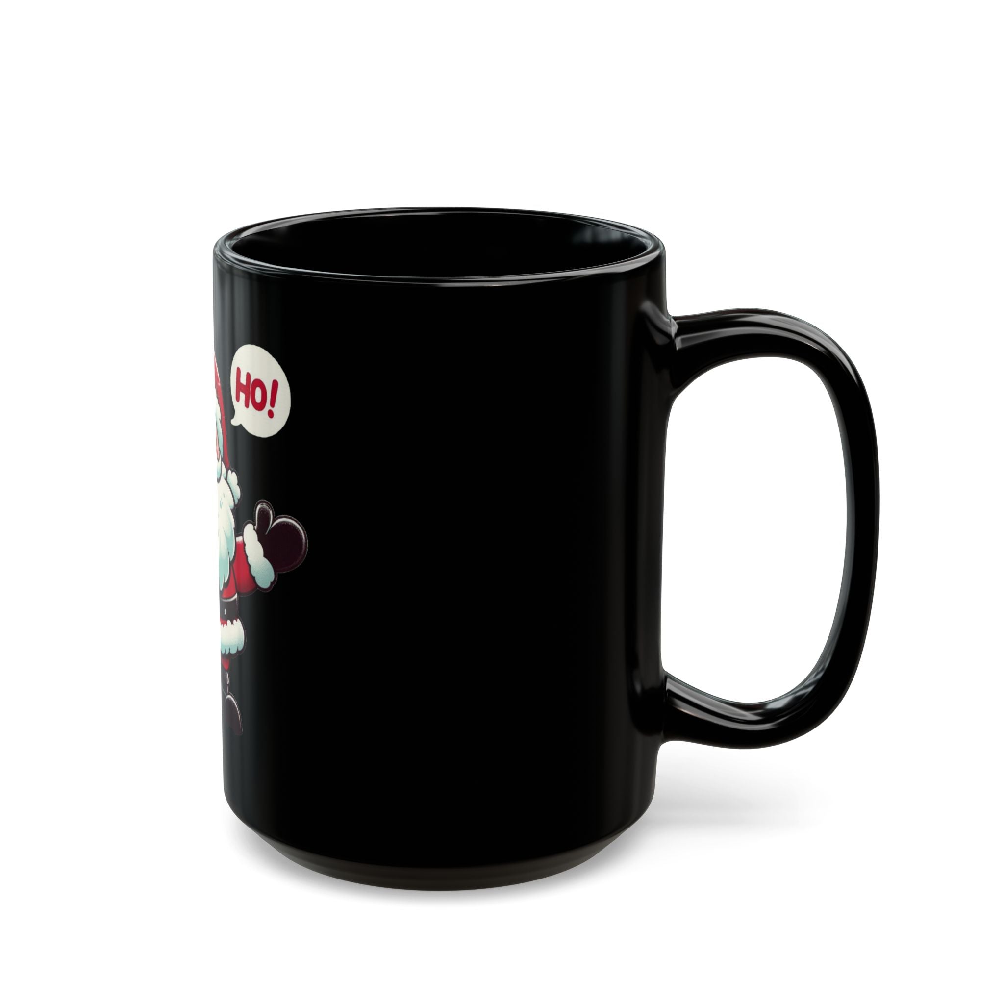 Santa Ho Ho Black Mug (11oz, 15oz)