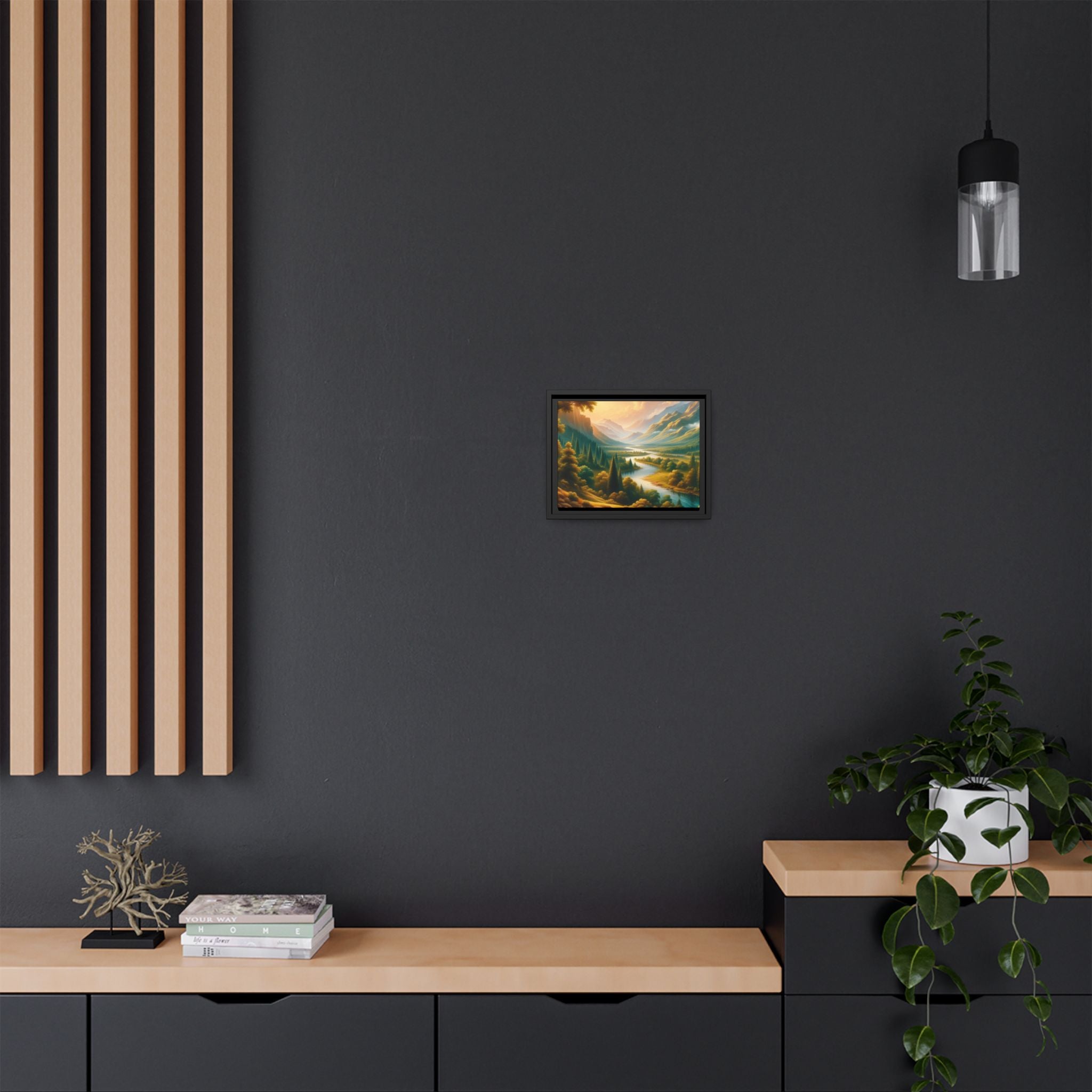 Michelangelo-Style Nature Matte Canvas, Framed (Multi-color)