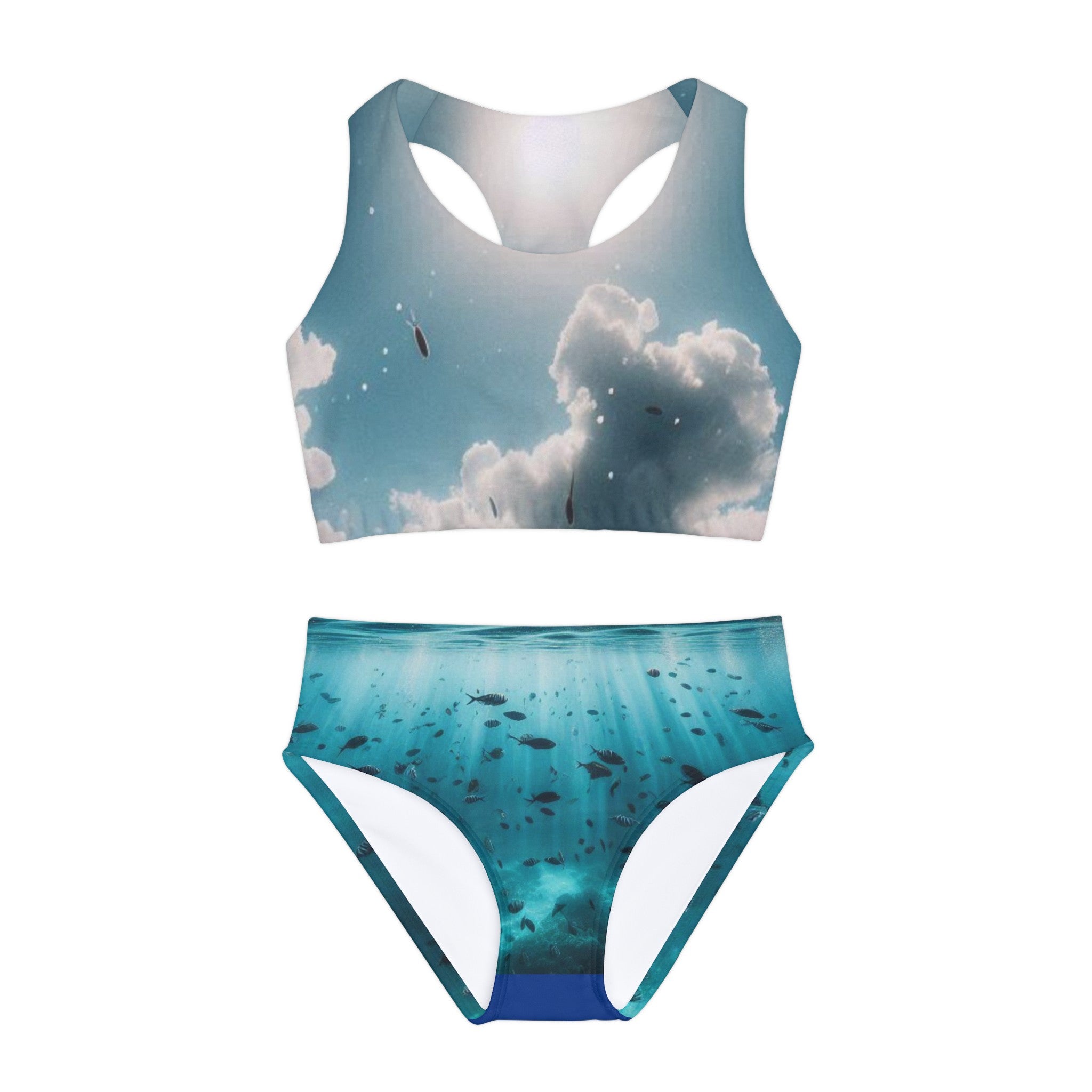 "Beach Day" Girls Two Piece Swimsuit (AOP)