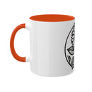 "White Sunflower" Colorful Mugs, 11oz