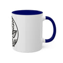 "White Sunflower" Colorful Mugs, 11oz