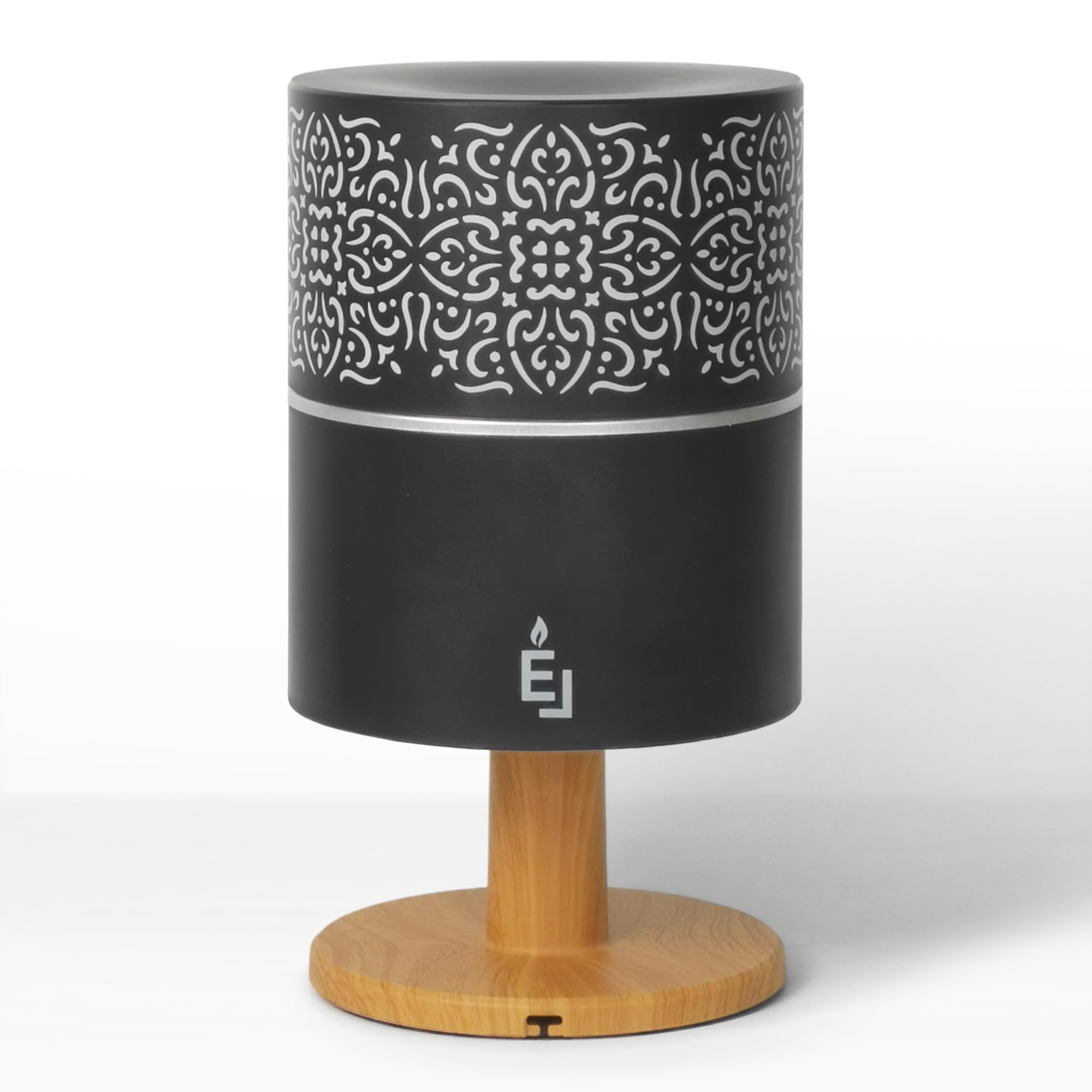 Earnest Living Essential Oil Diffuser 260ml – Classic Lamp Aroma Diffuser with Timers, Night Light & Auto‑Off | Ultrasonic Humidifier for Home & Office (Black)