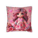 Spun Polyester Square Pillowcase