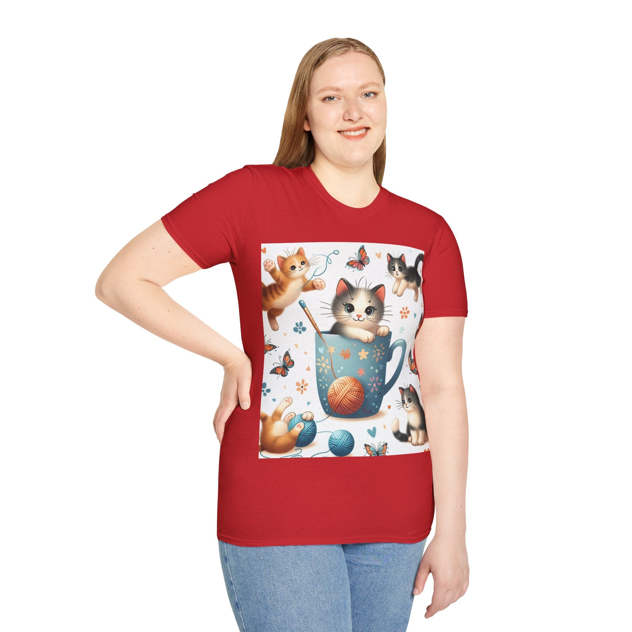 Purr-fect Comfort for Cat Lovers: Unisex Soft-Style T-Shirt