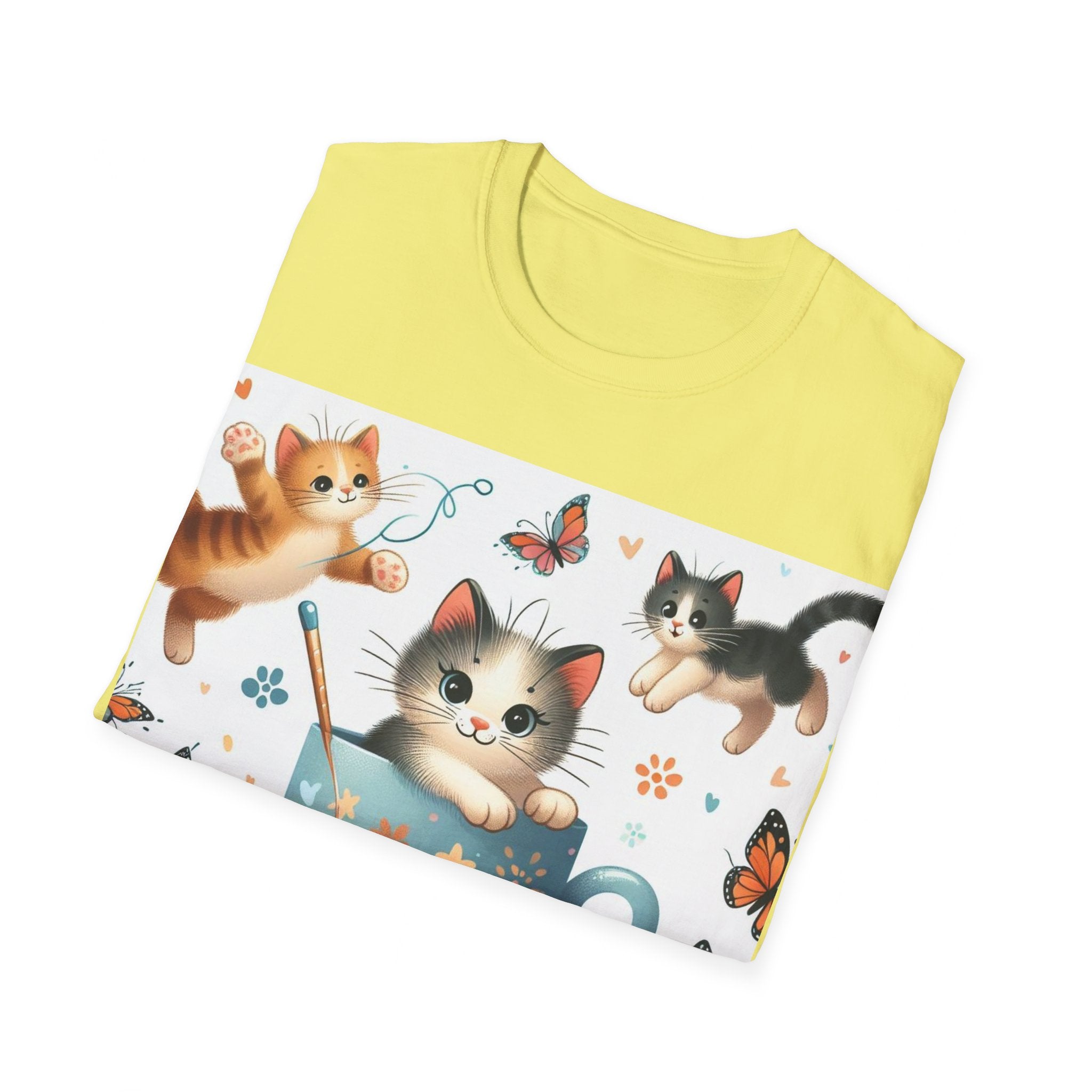 Purr-fect Comfort for Cat Lovers: Unisex Soft-Style T-Shirt
