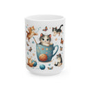 "Kitten in a mug" Ceramic Mug, (11oz, 15oz)