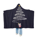 Fireworks Christmas Tree Pattern Hooded Snuggle Blanket