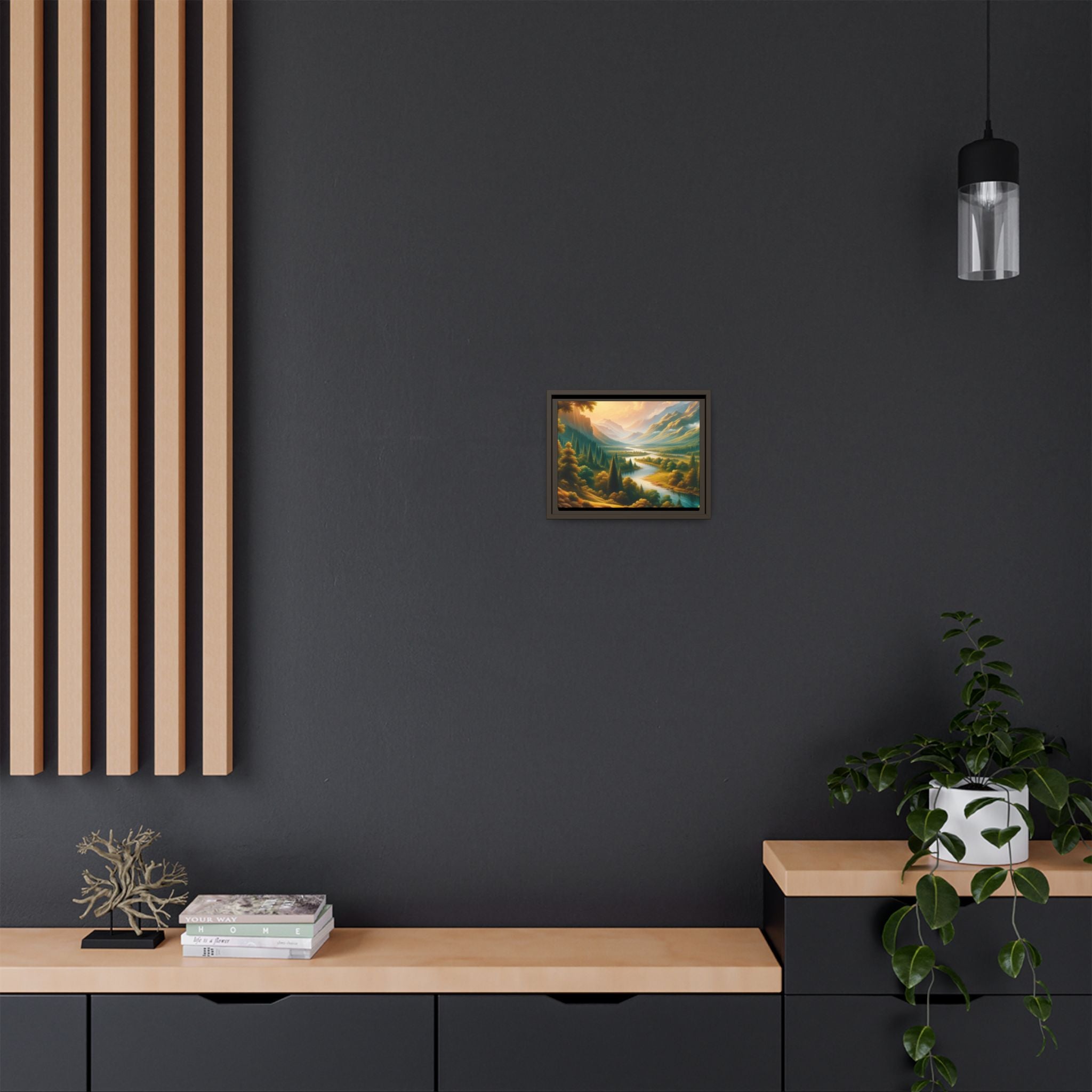 Michelangelo-Style Nature Matte Canvas, Framed (Multi-color)