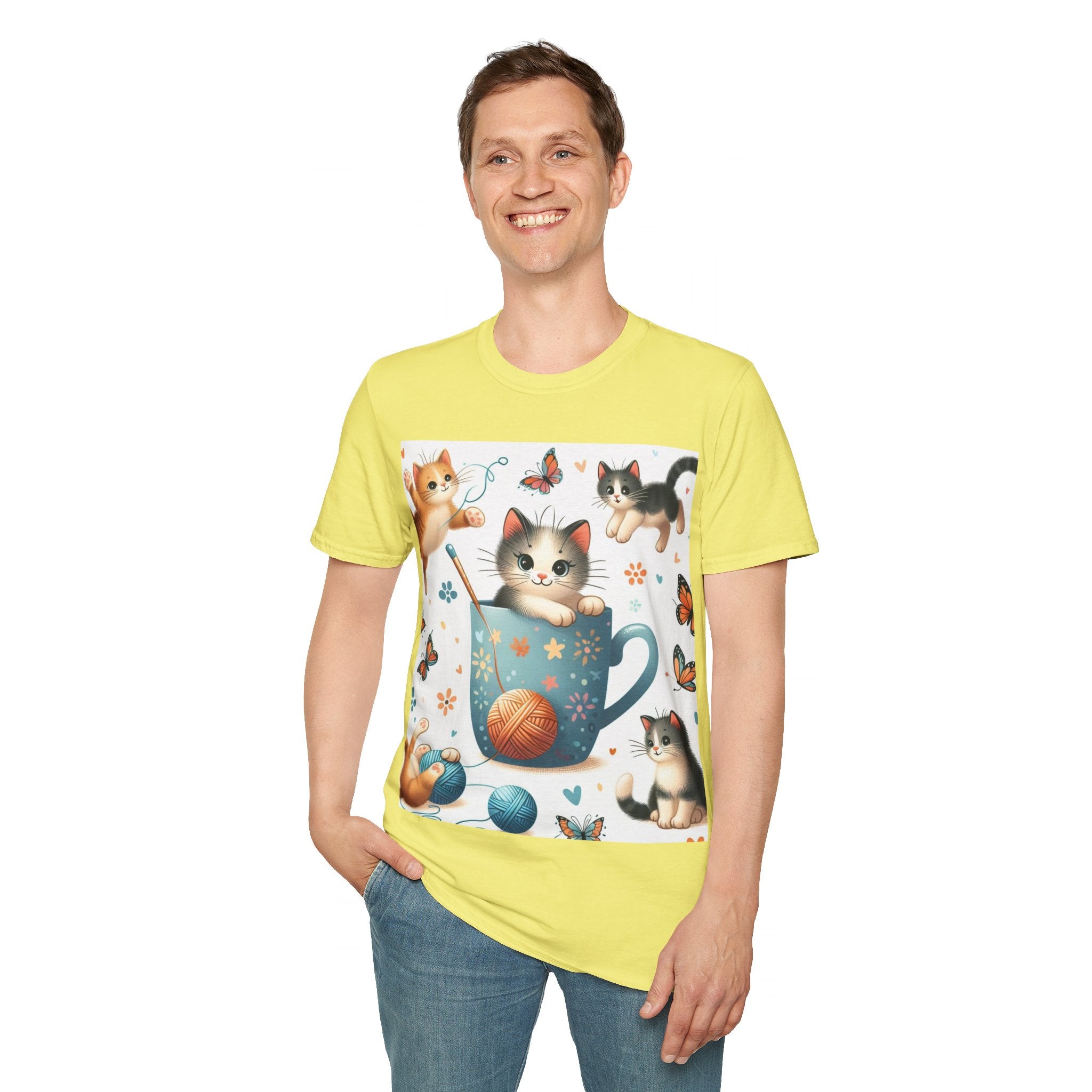 Purr-fect Comfort for Cat Lovers: Unisex Soft-Style T-Shirt