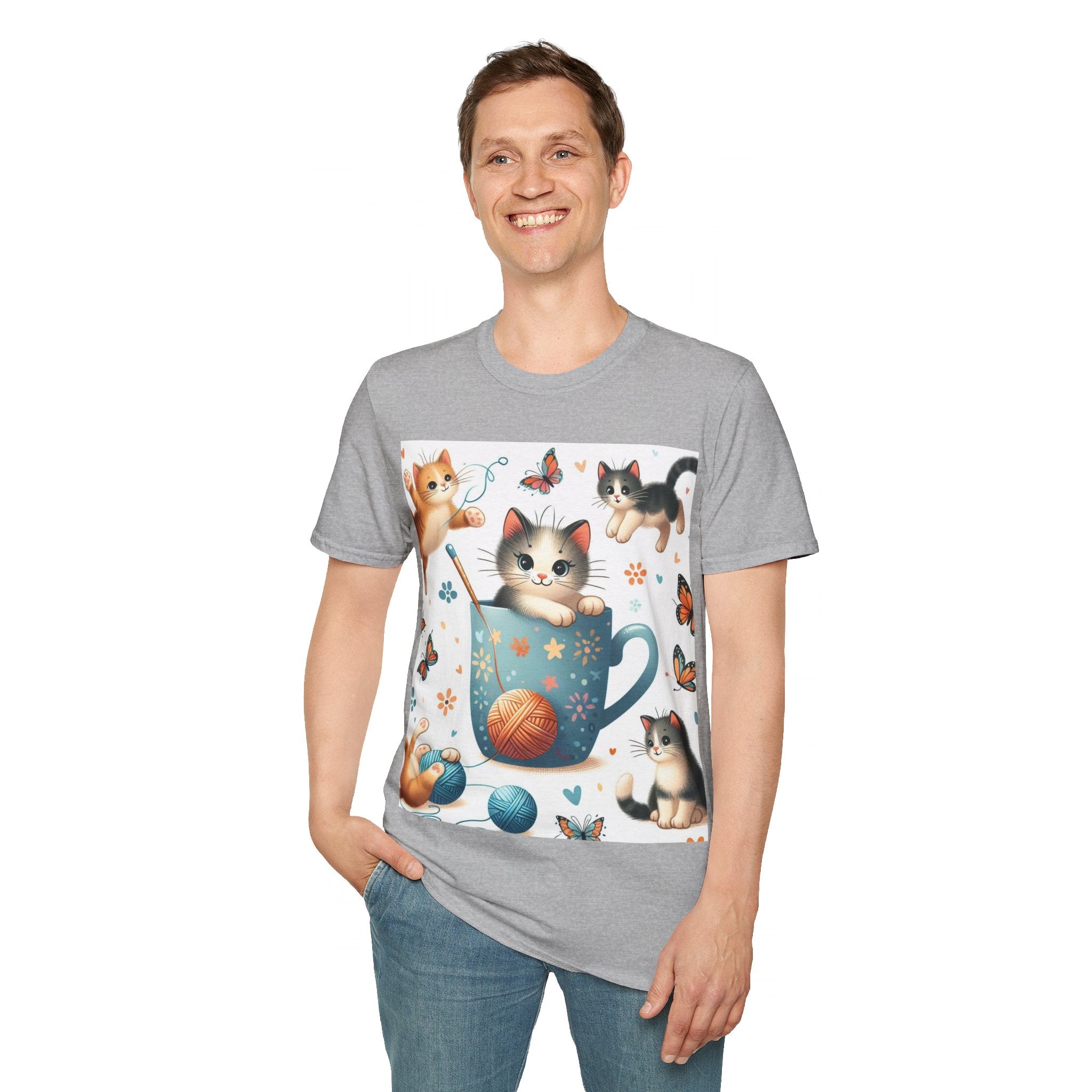 Purr-fect Comfort for Cat Lovers: Unisex Soft-Style T-Shirt