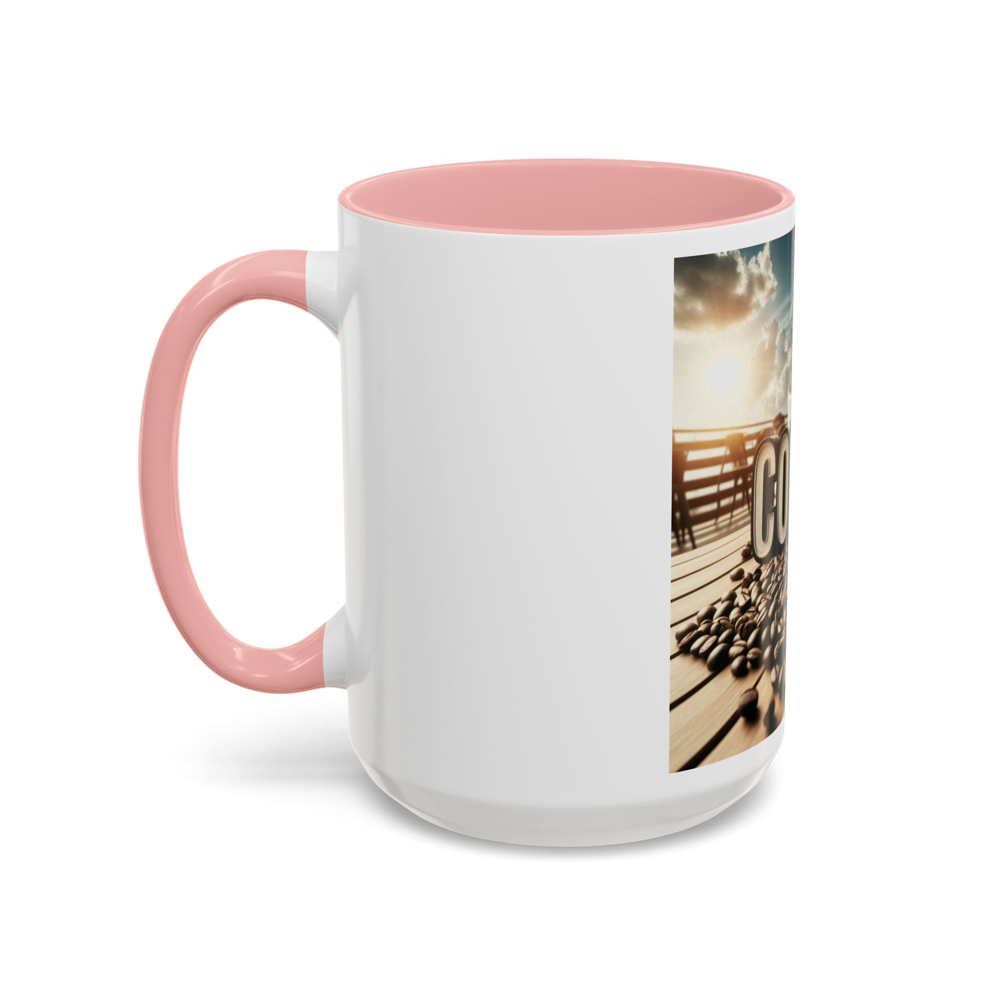 Coffee Beans Accent Coffee Mug (11, 15oz)