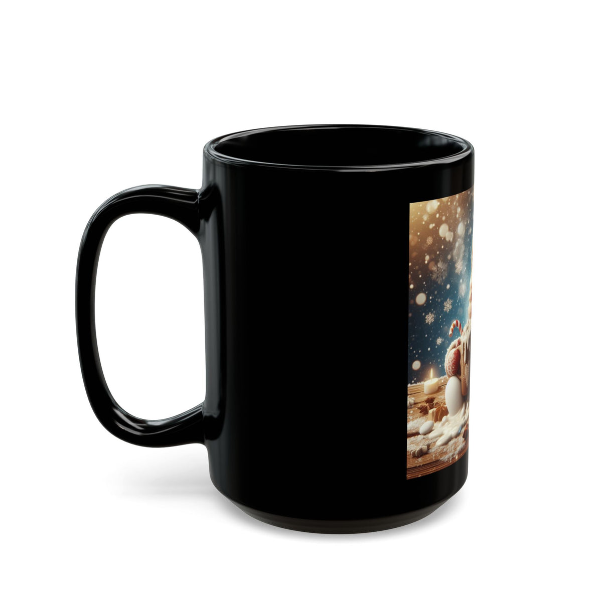 Snowman Black Mug (11oz, 15oz)