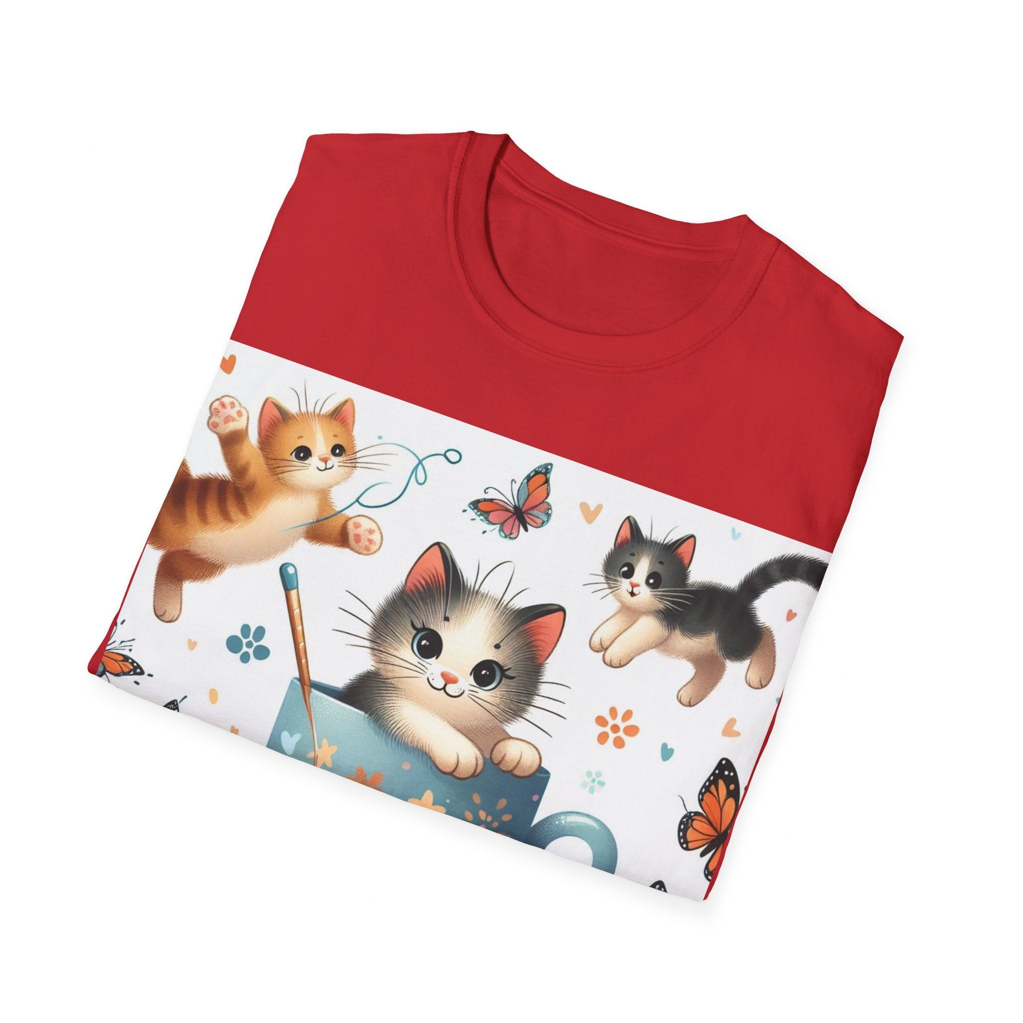 Purr-fect Comfort for Cat Lovers: Unisex Soft-Style T-Shirt