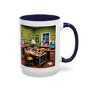 “Coffee: Because Adulting is Hard"  Accent Coffee Mug (11, 15oz)