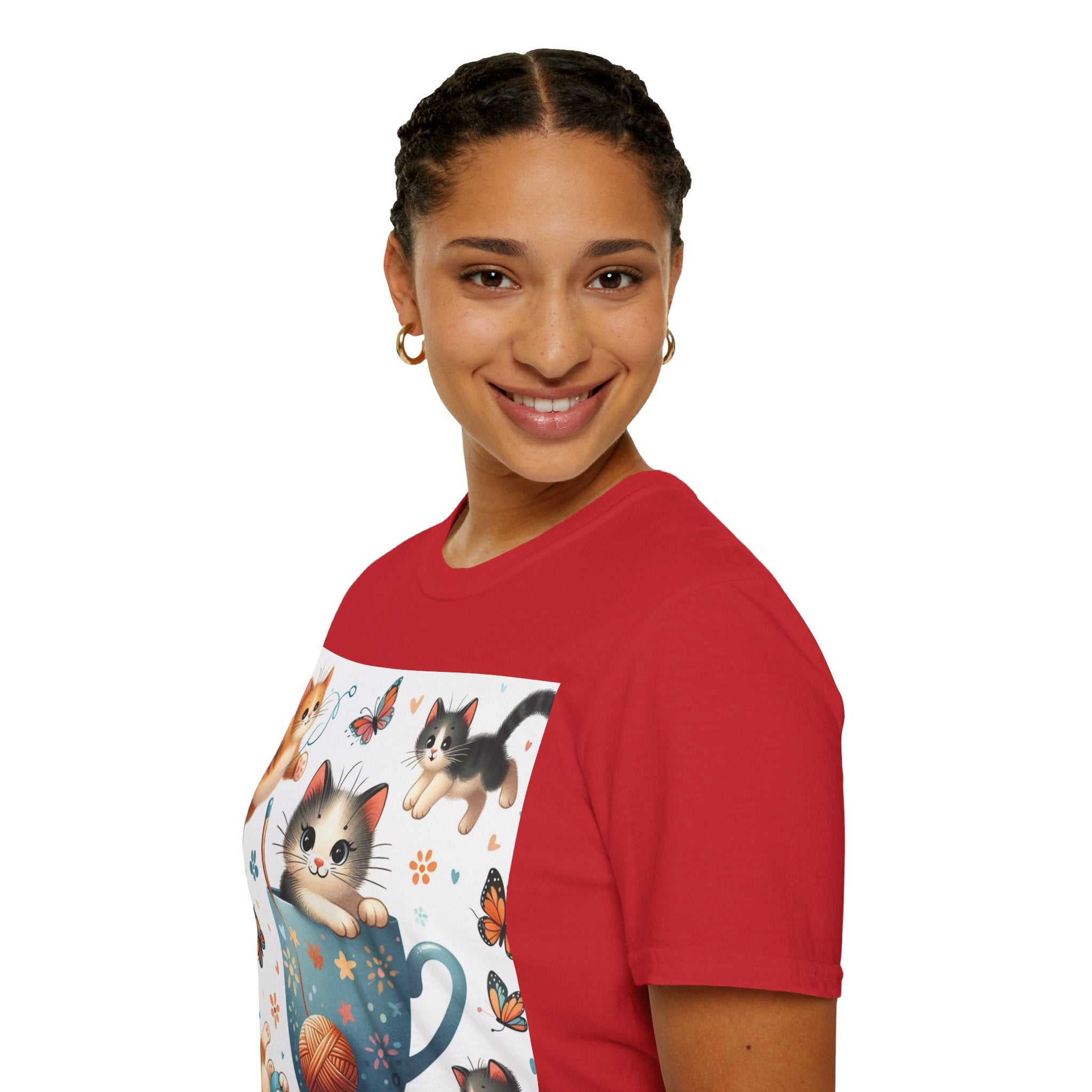 Purr-fect Comfort for Cat Lovers: Unisex Soft-Style T-Shirt