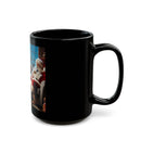 "Relaxed Santa" Black Mug
