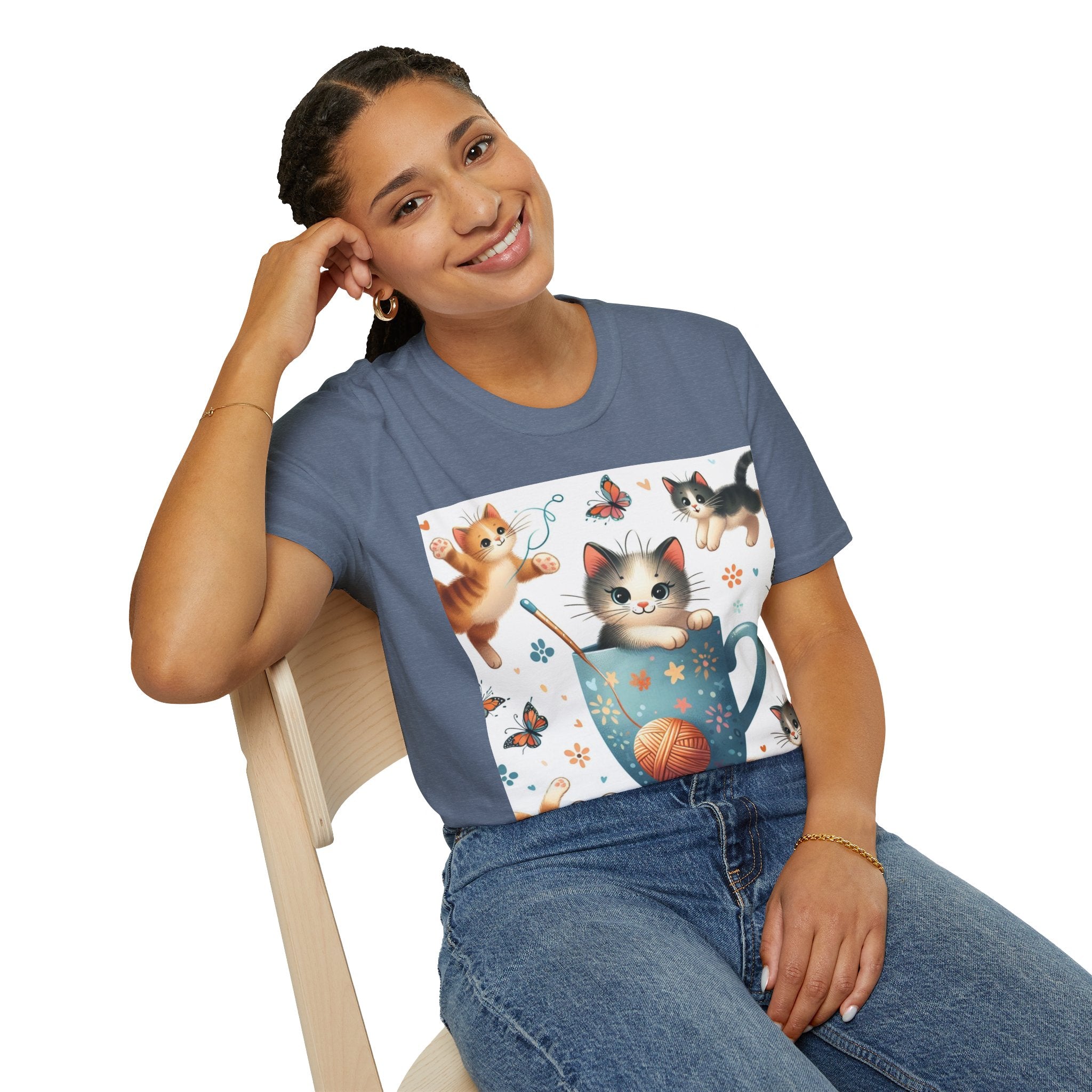Purr-fect Comfort for Cat Lovers: Unisex Soft-Style T-Shirt
