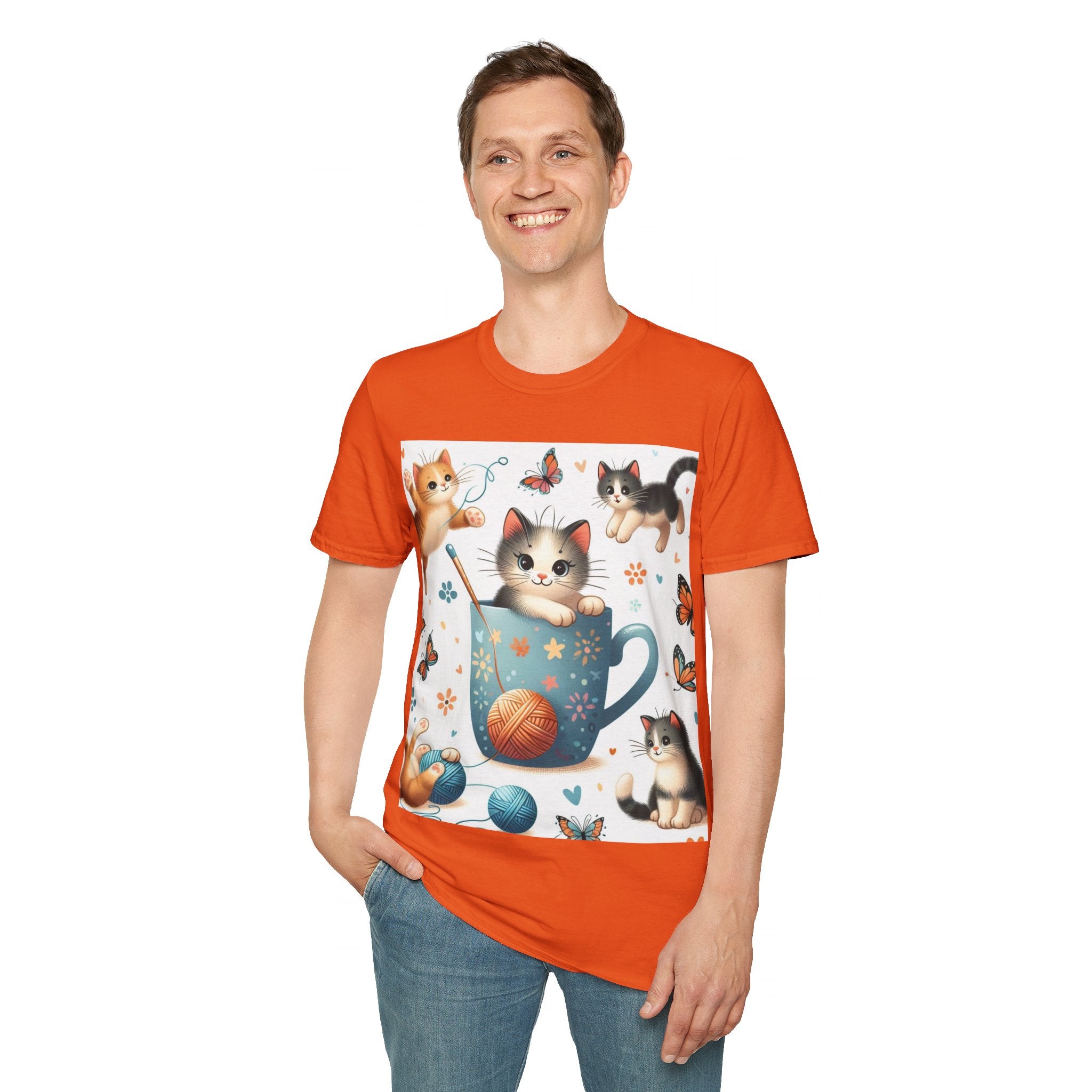 Purr-fect Comfort for Cat Lovers: Unisex Soft-Style T-Shirt