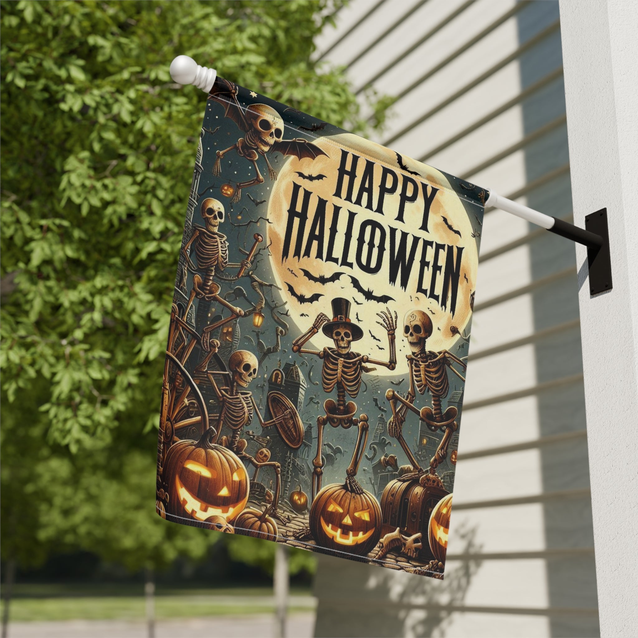 Spooky Halloween Garden & House Banner
