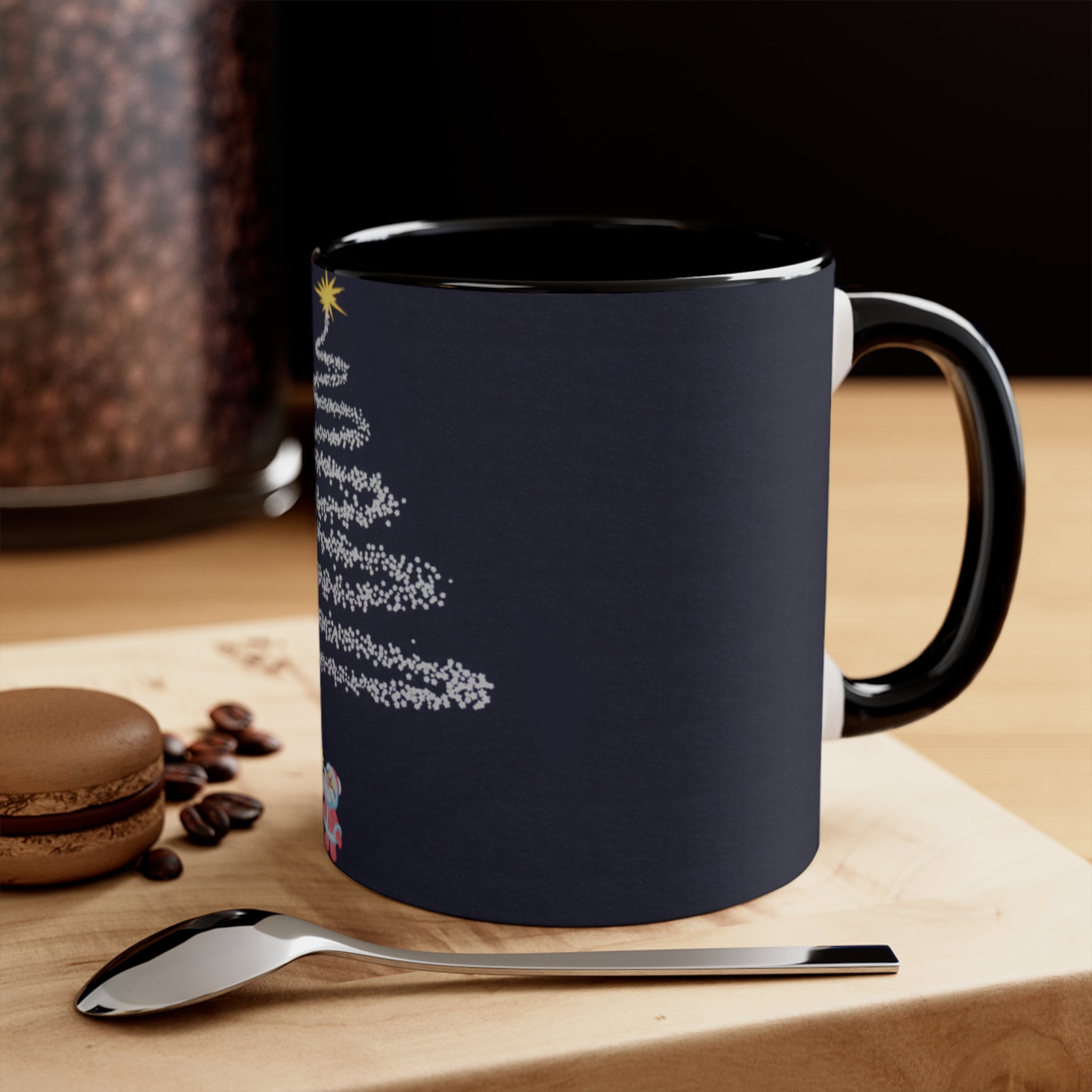 Fireworks Christmas Tree Accent Mugs