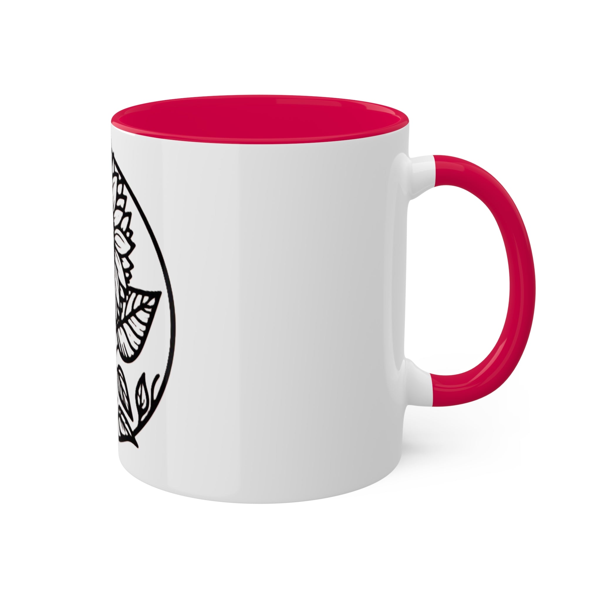 "White Sunflower" Colorful Mugs, 11oz