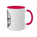 "White Sunflower" Colorful Mugs, 11oz
