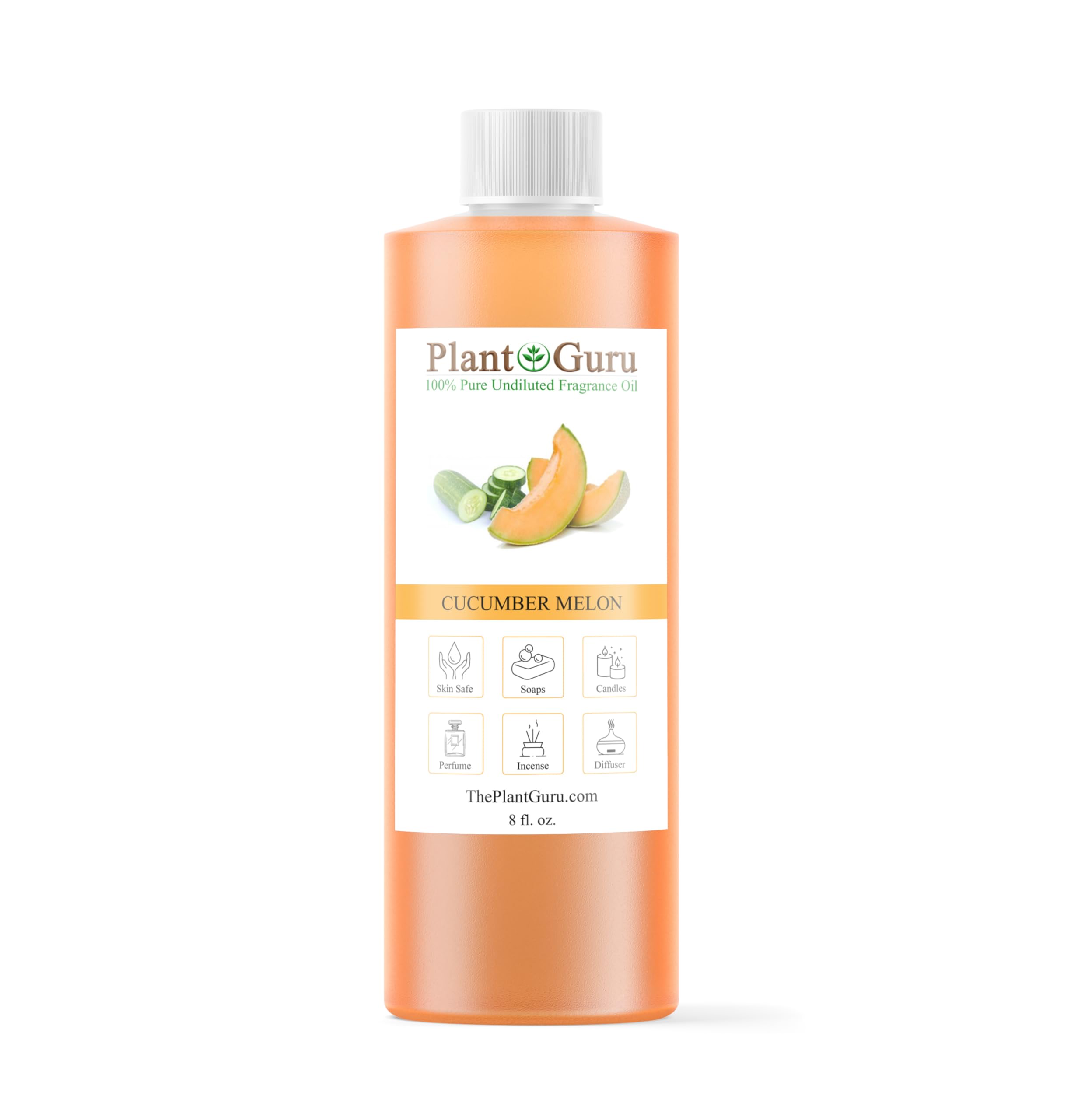 Cucumber Melon Fragrance Oil 8 fl oz – Scented Oil for Soap Making, Candles, Bath Bombs & Body Butters | Fresh Aromatherapy Diffuser Oil