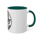 "White Sunflower" Colorful Mugs, 11oz
