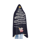 Fireworks Christmas Tree Pattern Hooded Snuggle Blanket
