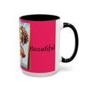 "I Am Beautiful" Accent Coffee Mug (11, 15oz)