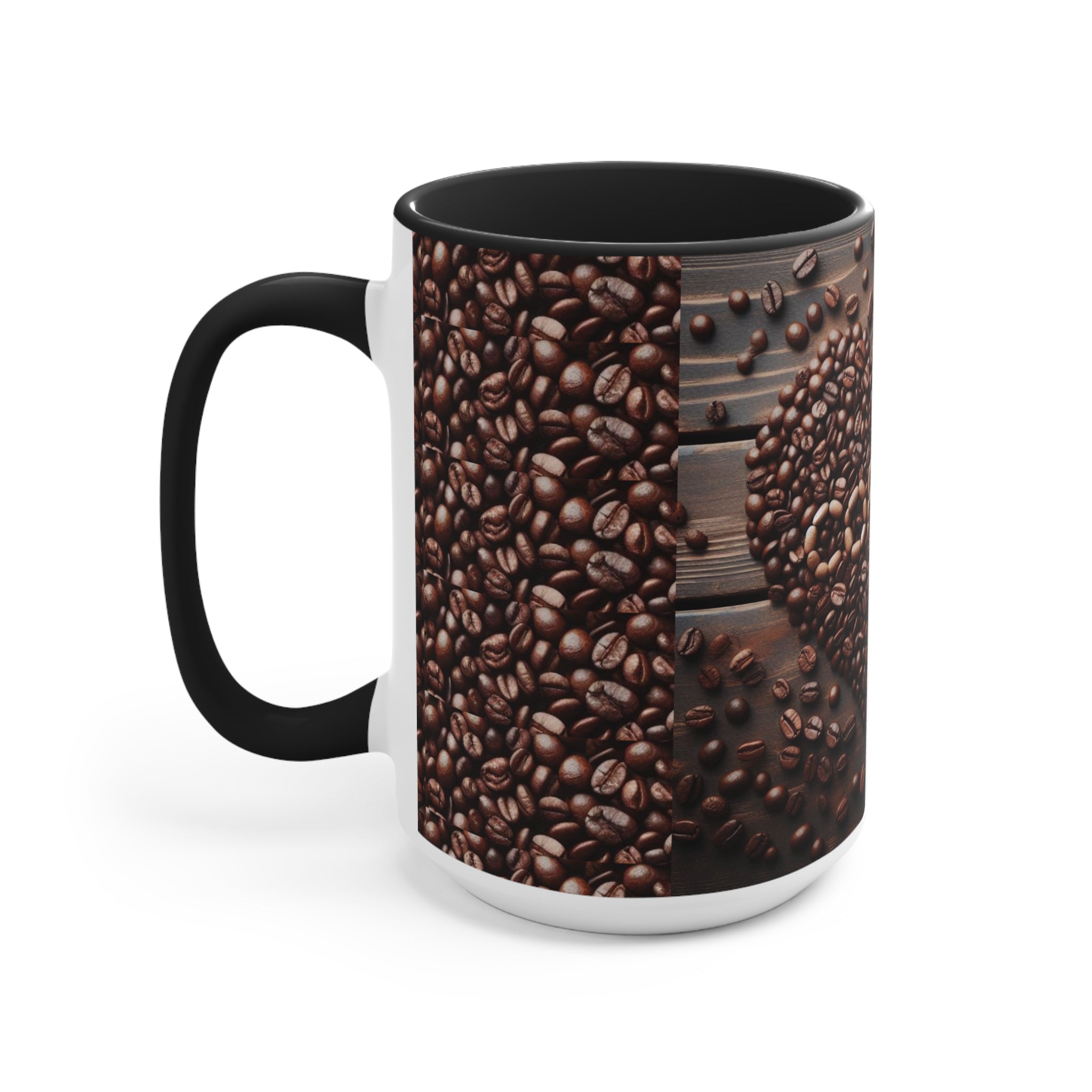 Coffee Bean Heart Accent Mugs