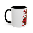 "Puppy and Roses" Accent Coffee Mug (11, 15oz)