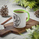 "White Sunflower" Colorful Mugs, 11oz