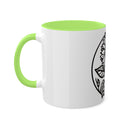 "White Sunflower" Colorful Mugs, 11oz