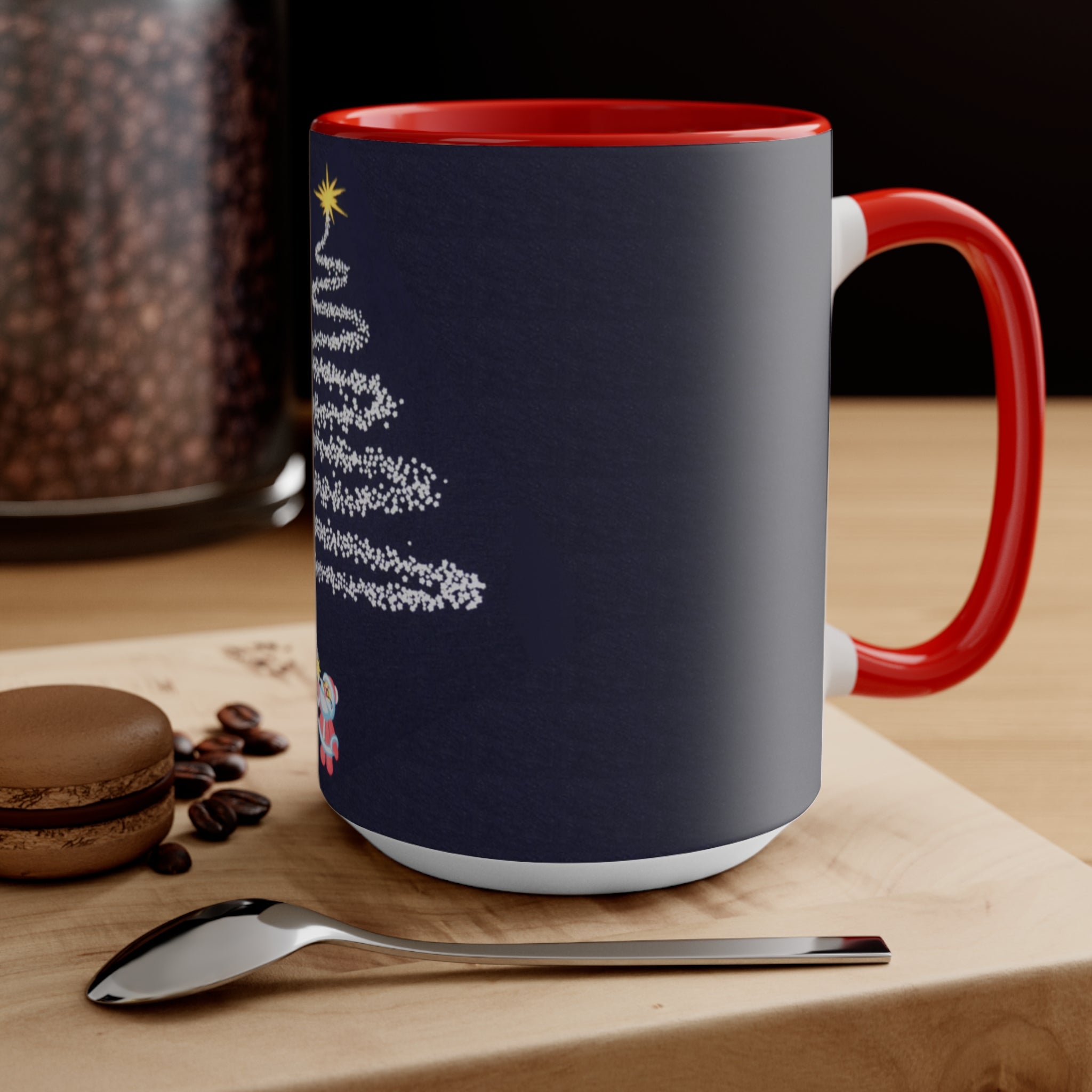 Fireworks Christmas Tree Accent Mugs
