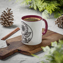 "White Sunflower" Colorful Mugs, 11oz
