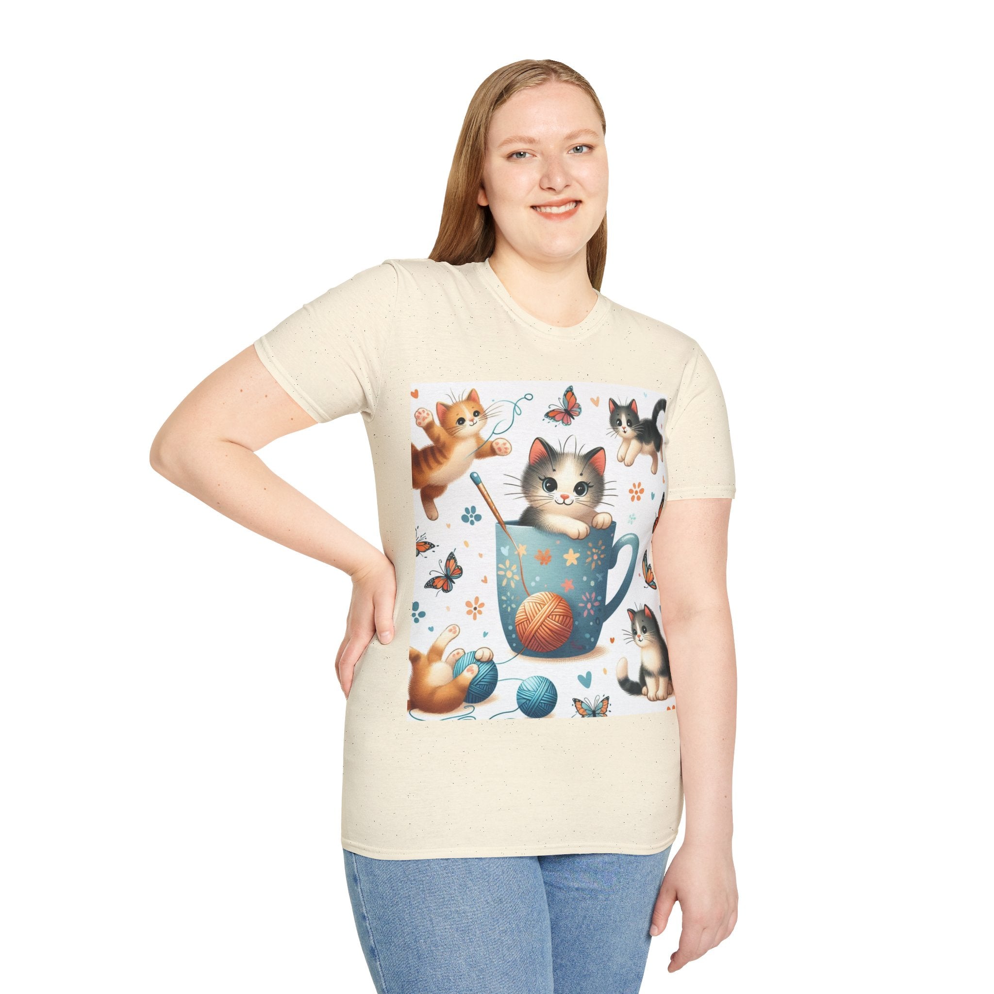 Purr-fect Comfort for Cat Lovers: Unisex Soft-Style T-Shirt