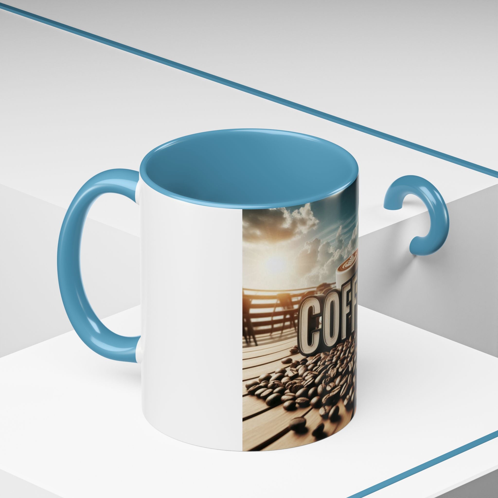 Coffee Beans Accent Coffee Mug (11, 15oz)