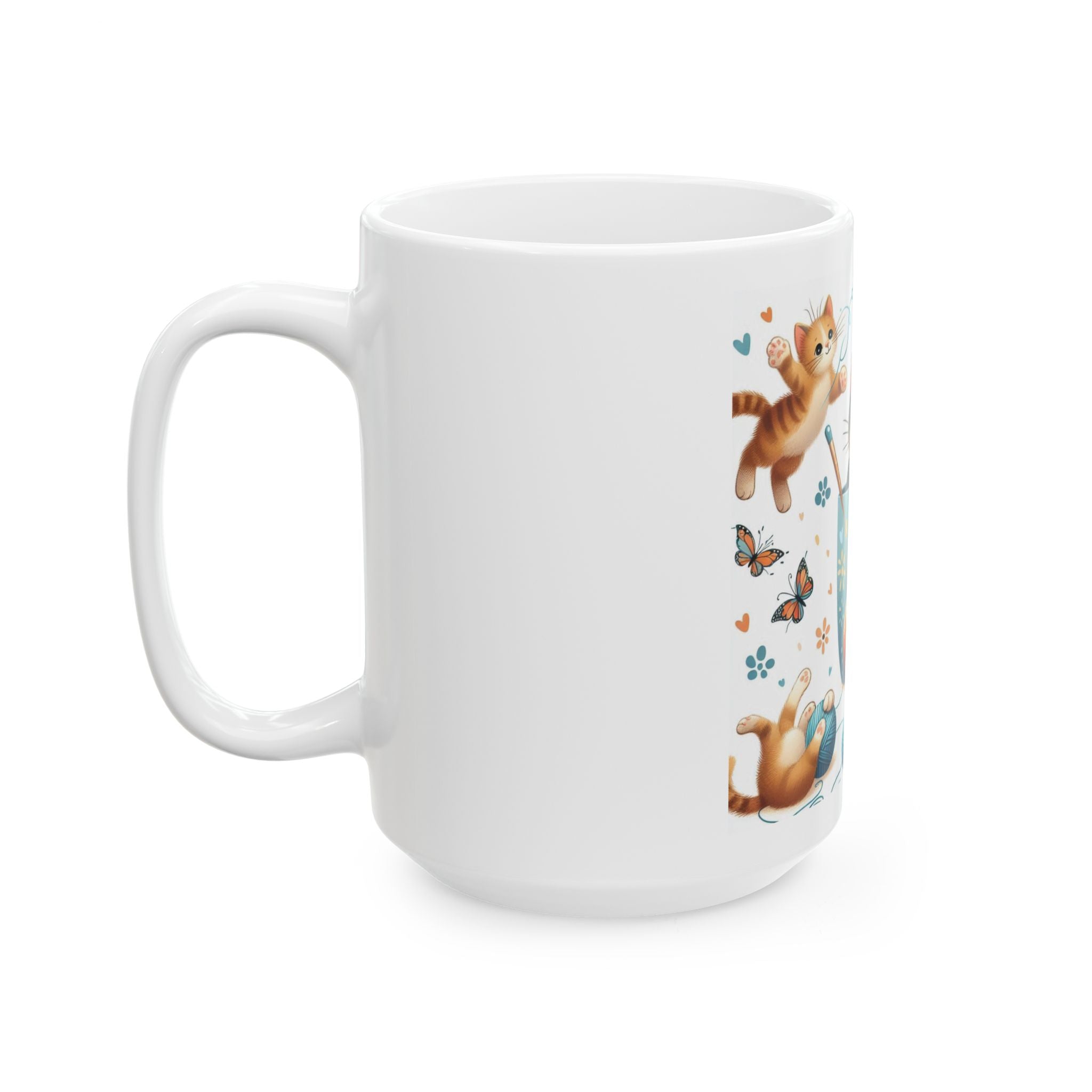 "Kitten in a mug" Ceramic Mug, (11oz, 15oz)