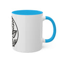 "White Sunflower" Colorful Mugs, 11oz