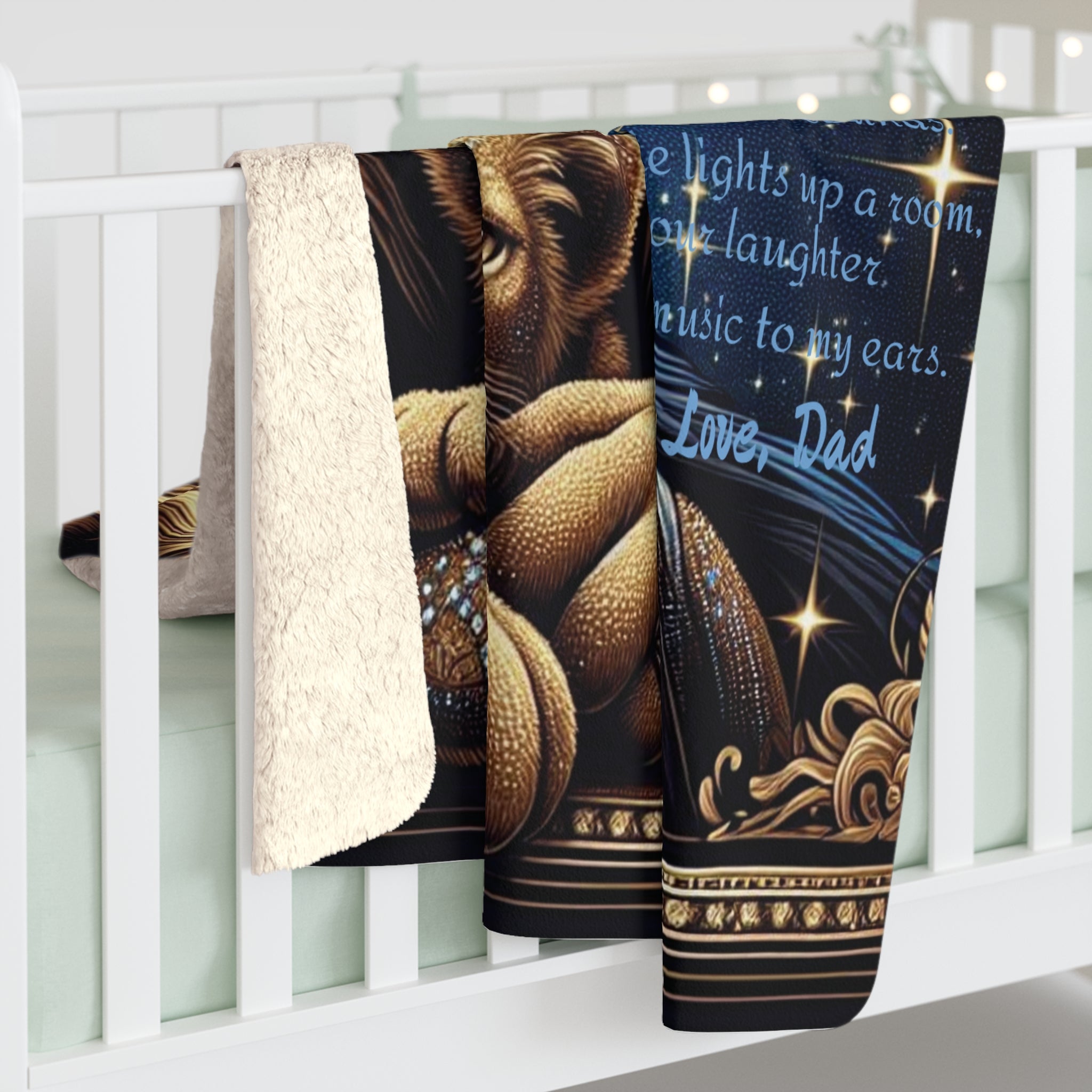 “My Daughter Is the Most Wonderful Person I Know” Sherpa Fleece Blanket