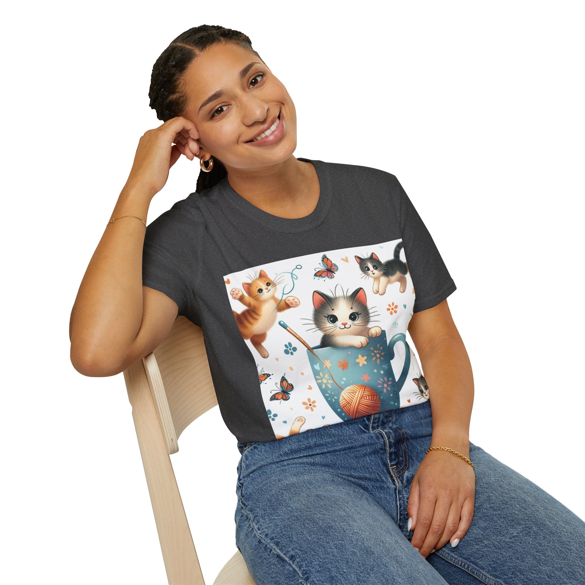 Purr-fect Comfort for Cat Lovers: Unisex Soft-Style T-Shirt