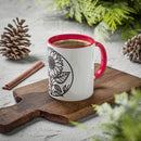 "White Sunflower" Colorful Mugs, 11oz