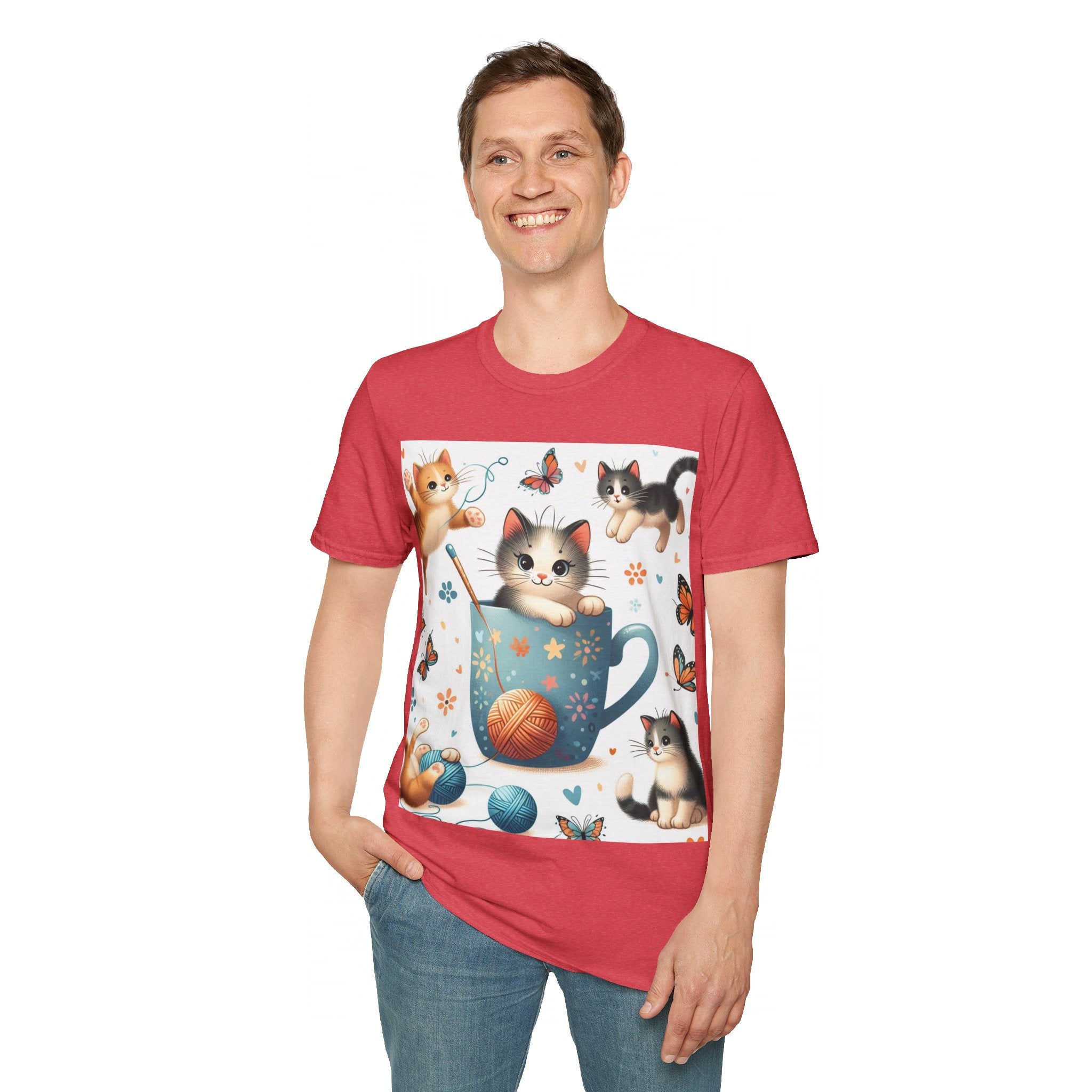 Purr-fect Comfort for Cat Lovers: Unisex Soft-Style T-Shirt