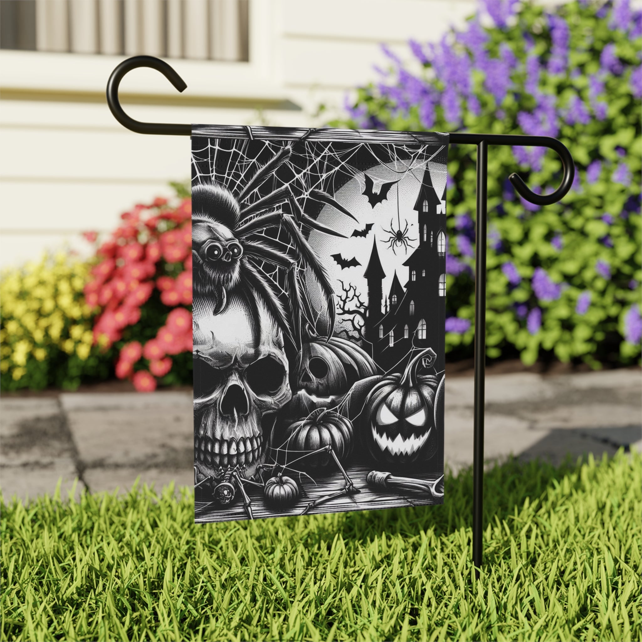 Spooky Halloween Garden & House Banner