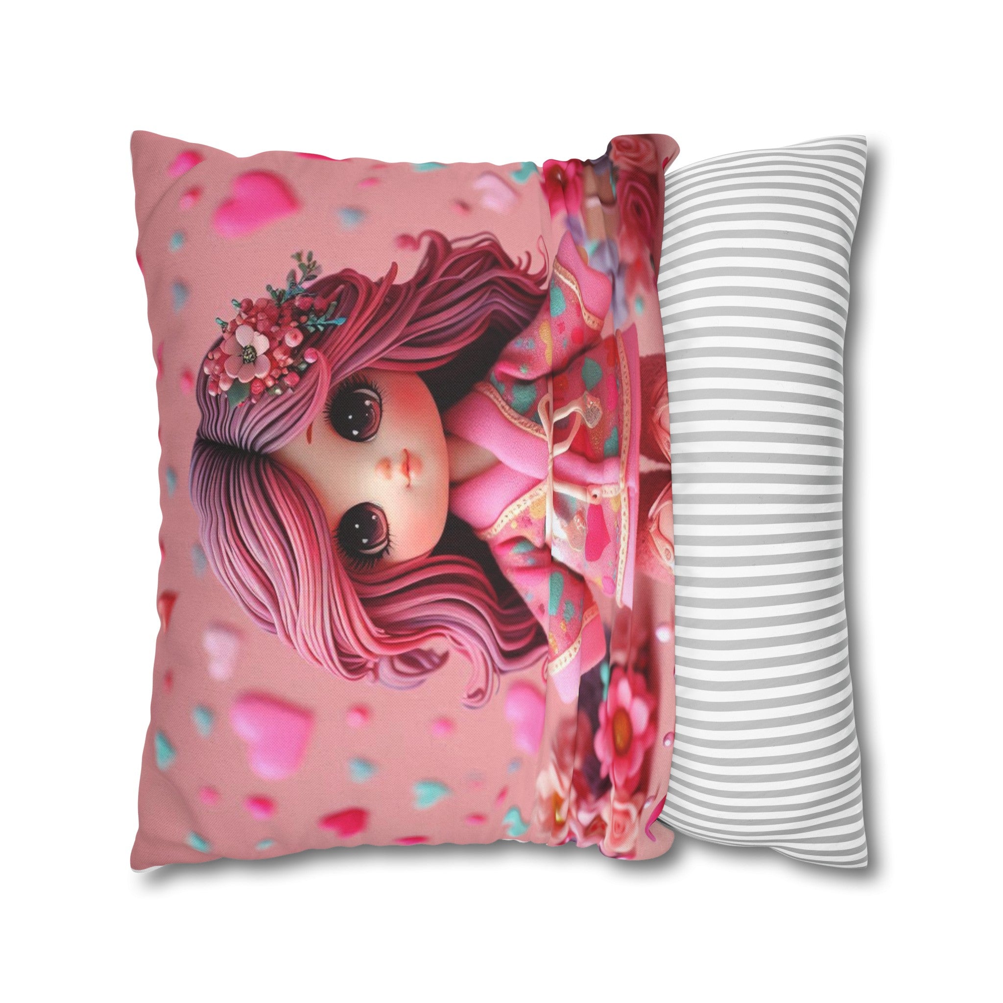 Spun Polyester Square Pillowcase